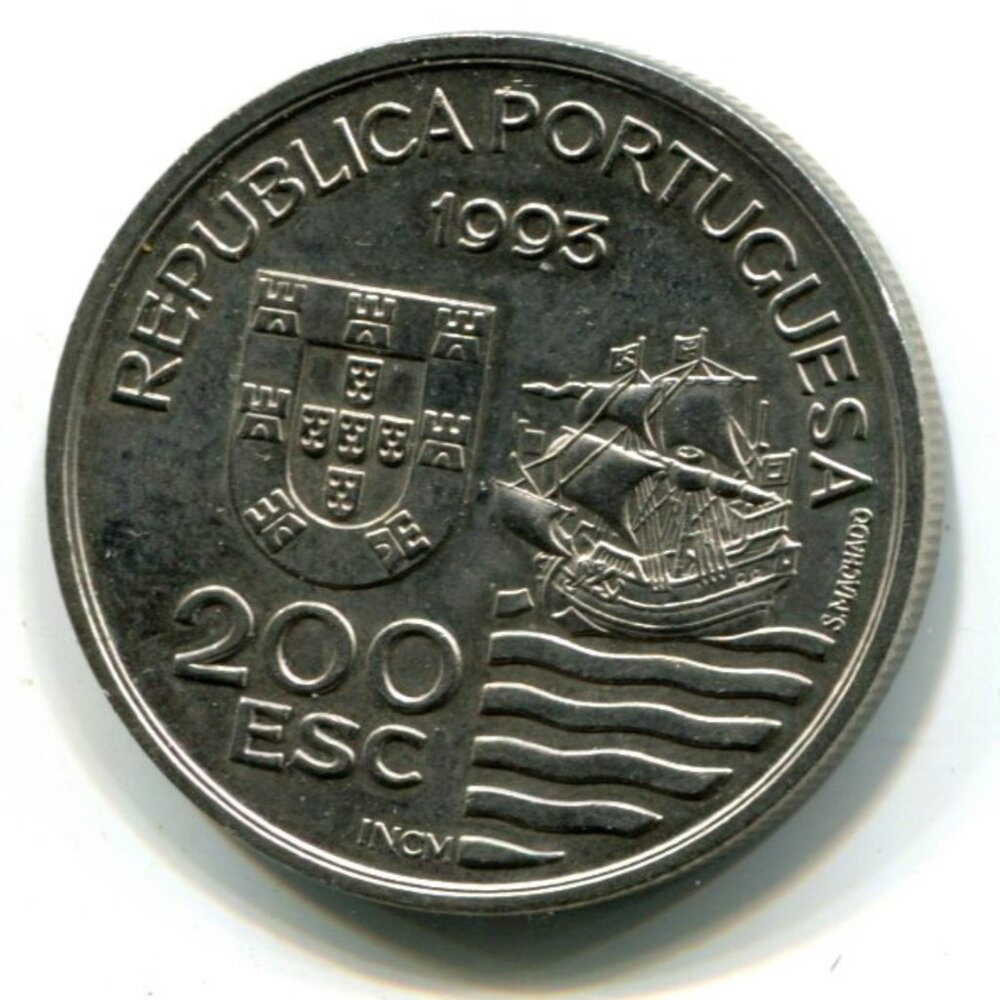 1993 Portugal Commemorative 200 Escudos Coin (b479-2)